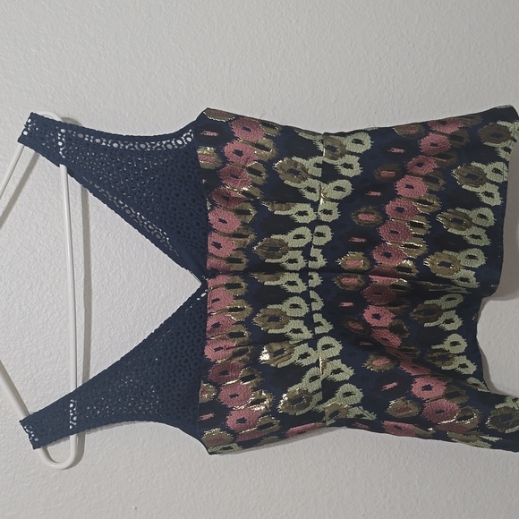 “HD IN PARIS” ANTHROPOLOGIE Metallic Jacquard Top 4 - Picture 4 of 9